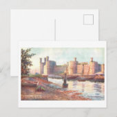 Antikes Carnarvon Castle Postkarte (Vorne/Hinten)
