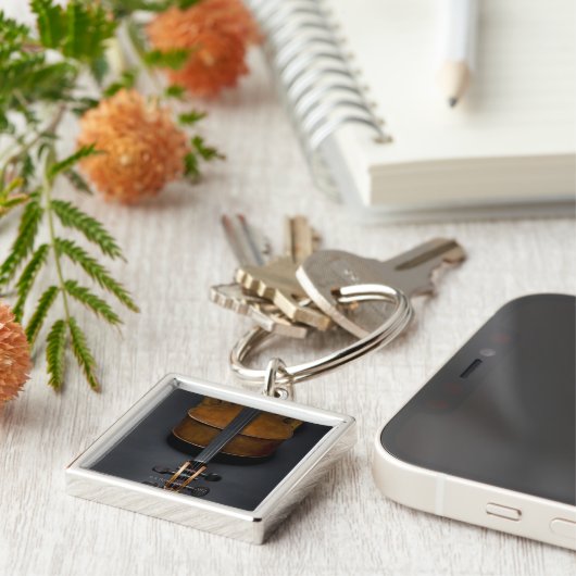 Antikes Cello Schlüsselanhänger (Seite)