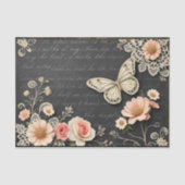 Antikes Chalkboard Botanicale Decoupage Print Seidenpapier (Vorderseite)