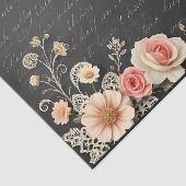 Antikes Chalkboard Botanicale Decoupage Print Seidenpapier (Ausschnitt)