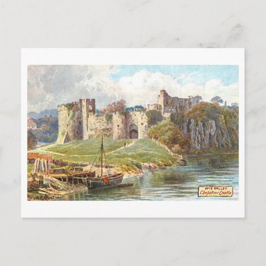 Antikes Chepstow Castle Postkarte (Vorderseite)