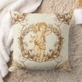 Antikes Cherub-Wreath-Muster Kissen (Decke)