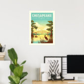 Antikes Chesapeake Virginia Poster (Heimbüro)