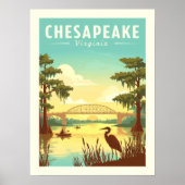 Antikes Chesapeake Virginia Poster (Vorne)