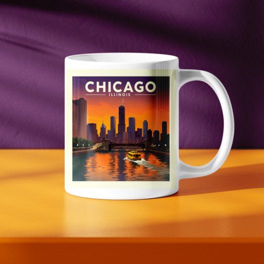 Antikes Chicago Illinois Kaffeetasse