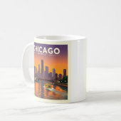 Antikes Chicago Illinois Kaffeetasse (Vorderseite Links)
