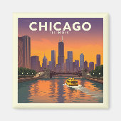 Antikes Chicago Illinois Magnet (Vorne)