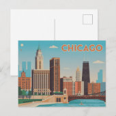 Antikes Chicago Postkarte (Vorne/Hinten)