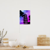 Antikes China Canton die blumige Pagode Poster (Küche)