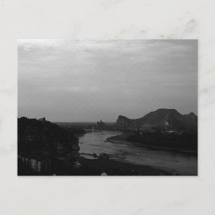 Antikes China Guilin Lijiang Fluss Postkarte