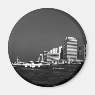 Antikes China Hongkong Boot Wolkenkratzer Meer Pos Magnet