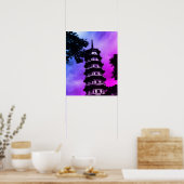 Antikes China Kanton die blumige Pagode Poster (Küche)