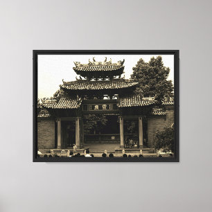 Antikes China Kanton Foshan Ahnenhalle Leinwanddruck