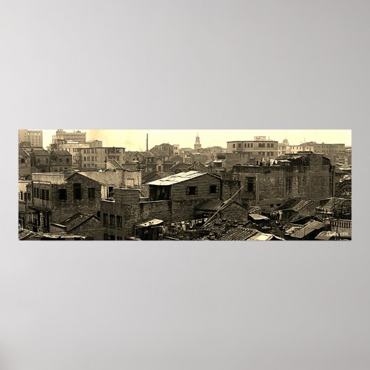 Antikes China Kanton Stadt Poster (Vorne)