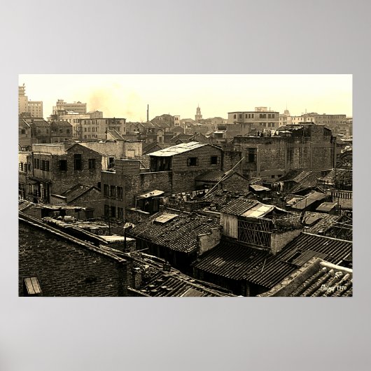 Antikes China Kanton Stadt Poster (Vorne)