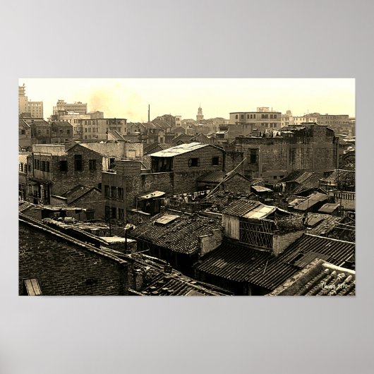 Antikes China Kanton-Stadt Poster (Vorne)