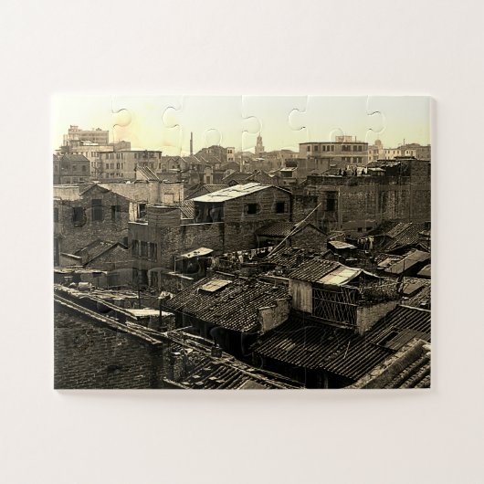 Antikes China Kanton Stadt Puzzle (Horizontal)