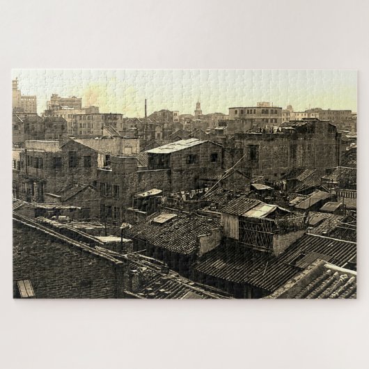 Antikes China Kanton Stadt Puzzle (Horizontal)