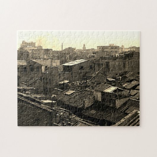 Antikes China Kanton Stadt Puzzle (Horizontal)