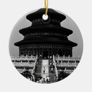 Antikes China Pekin Himmelstempel Keramik Ornament