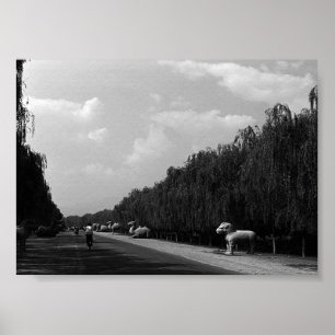 Antikes China Pekin schöne Passage Ming-Gräber Poster