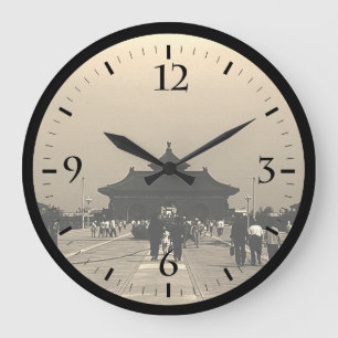 Antikes China Peking Verbotene Stadt Tor Große Uhr
