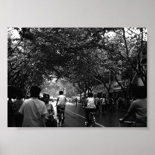 Antikes China Shanghai Straße Poster