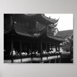 Antikes China Shanghai Yuyuan-Garten Dianchun-Hall Poster