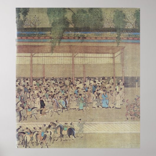 Antikes Chinesisch Gewartet zur Untersuchung Poster (Vorne)