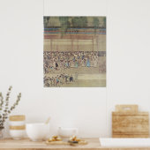 Antikes Chinesisch Gewartet zur Untersuchung Poster (Küche)