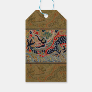 Antikes chinesisches Drache Seidenstickerei-Muster Geschenkanhänger