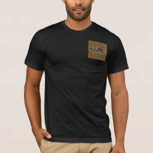 Antikes chinesisches Drachen-Seidenstickereimuster T-Shirt