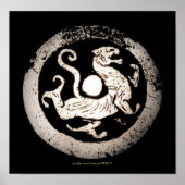 Antikes chinesisches Drachenschlupfen Poster (Vorne)