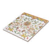 Antikes chinesisches florales Blattfriesmuster Fliese (Seite)
