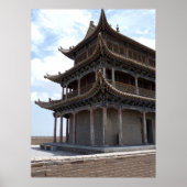 Antikes chinesisches Gebäude Poster (Vorne)