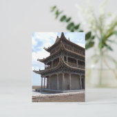 Antikes chinesisches Gebäude Postkarte (Stehend Vorderseite)