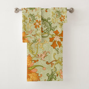 Antikes chinesisches Ornament Jones Blumen Badhandtuch Set