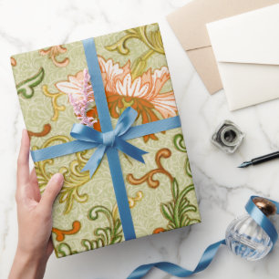 Antikes chinesisches Ornament Jones Blumen Geschenkpapier