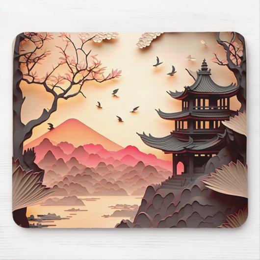 Antikes chinesisches Papier schneiden Mousepad (Vorne)