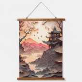 Antikes chinesisches Scenepapier schneidet Wandtep Wandteppich Mit Holzrahmen (Vorderseite)