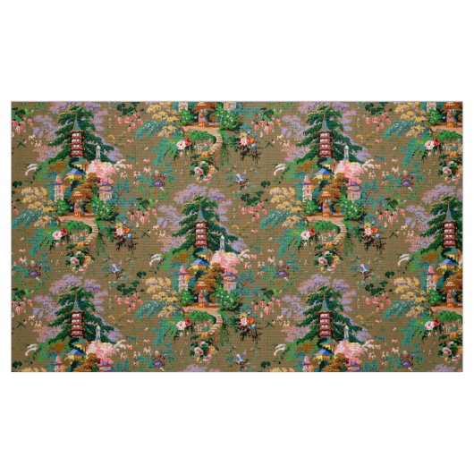 Antikes Chinoiserie-Muster Stoff (Fat Quarter (45,7 x 55,9 cm))
