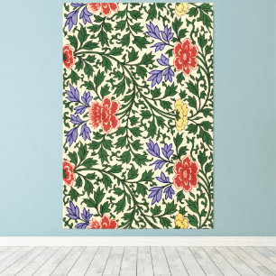 Antikes Chinoiserie-Pfingstrosenmuster von Owen Jo Leinwanddruck