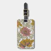Antikes Chrysanthemen-Muster von William Morris Gepäckanhänger (Vorderseite vertikal)