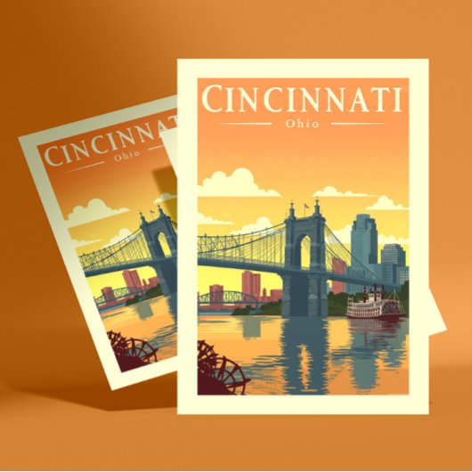 Antikes Cincinnati Ohio Postkarte