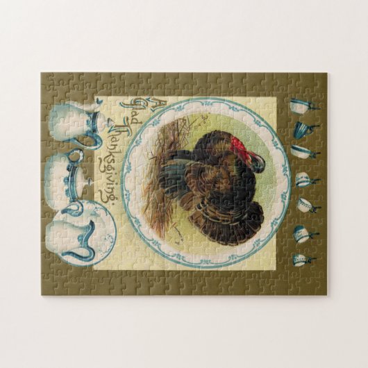 Antikes Clapsaddle Erntedank-Puzzlespiel Puzzle (Horizontal)