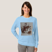 Antikes Collage Foto B&W Image Long Sleeve T-Shirt (Vorne ganz)