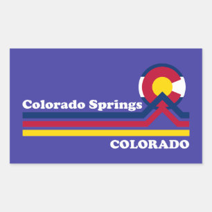 Antikes Colorado Springs Rechteckiger Aufkleber