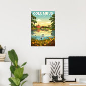 Antikes Columbus Georgia Poster (Heimbüro)