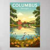Antikes Columbus Georgia Poster (Vorne)