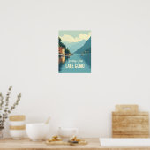 Antikes Comer See Poster (Küche)